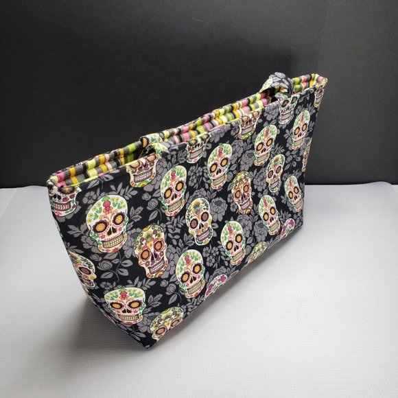 Handmade Sugar Skulls Handbag Tote - Picture 2 of 5